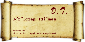 Délczeg Tímea névjegykártya