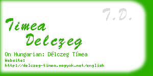 timea delczeg business card