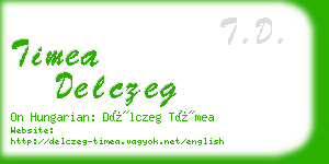 timea delczeg business card